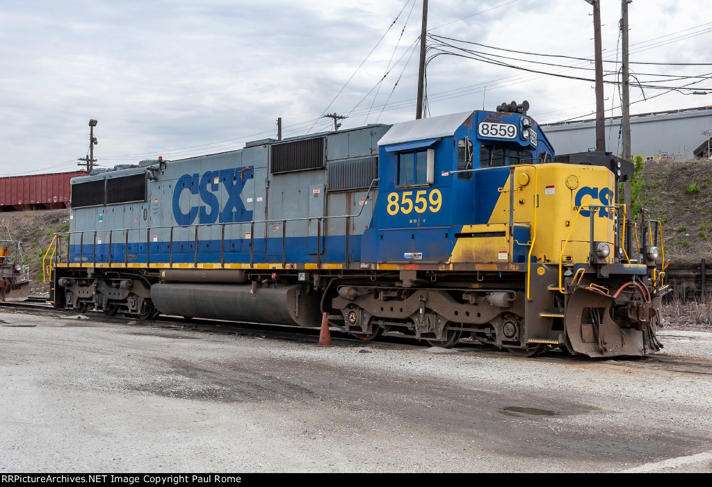 CSX 8559, EMD SD50-2, ex C&O 8559 SD50, at BRC Clearing Yard